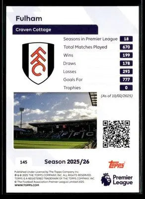 2025-26 Topps Premier League #145 Team Badge - Soccer Card Single