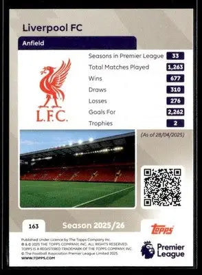 2025-26 Topps Premier League #163 Team Badge - Soccer Card Single