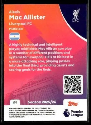 2025-26 Topps Premier League #170 Alexis Mac Allister - Soccer Card Single
