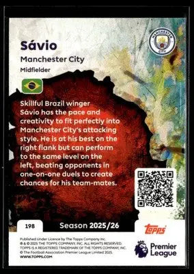 2025-26 Topps Premier League #198 Sávio Rainbow Foil - Soccer Card Single