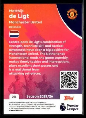 2025-26 Topps Premier League #201 Matthijs de Ligt - Soccer Card Single