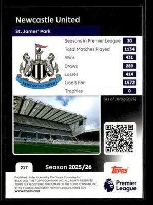 2025-26 Topps Premier League #217 Team Badge - Soccer Card Single