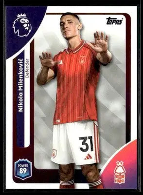 2025-26 Topps Premier League #237 Nikola Milenković - Soccer Card Single