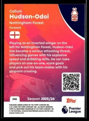 2025-26 Topps Premier League #246 Callum Hudson-Odoi - Soccer Card Single