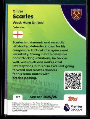 2025-26 Topps Premier League #316 Hannibal - Soccer Card Single
