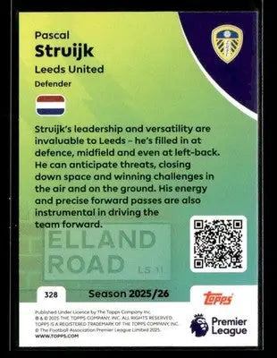 2025-26 Topps Premier League #328 Pascal Struijk - Soccer Card Single