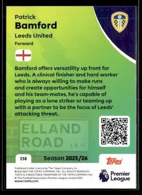 2025-26 Topps Premier League #338 Patrick Bamford - Soccer Card Single