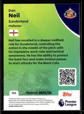 2025-26 Topps Premier League #350 Dan Neil - Soccer Card Single