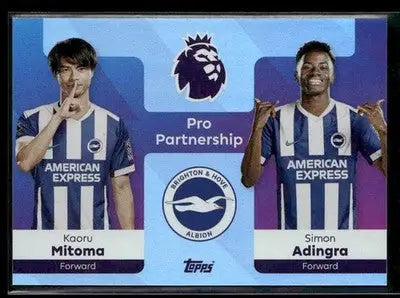 2025-26 Topps Premier League #365 Kaoru Mitoma / Simon Adingra PS Rainbow Foil - Soccer Card Single