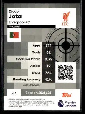 2025-26 Topps Premier League #410 Diogo Jota