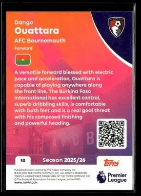 2025-26 Topps Premier League #50 Dango Ouattara - Soccer Card Single