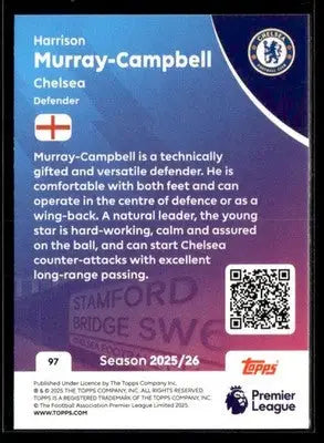 2025-26 Topps Premier League #97 Harrison Murray-Campbell - Soccer Card Single