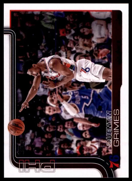 2025-26 Topps Quentin Grime #25 Philadelphia 76ers Basketball Card NBA Sports