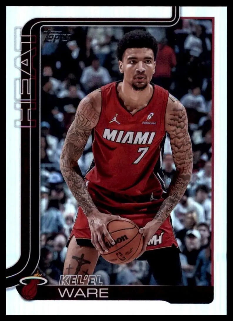 2025-26 Topps Rainbow Foil Kelel Ware #74 Miami Heat Basketball Card NBA Sports