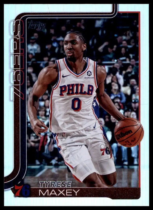 2025-26 Topps Rainbow Foil Tyrese Maxey #21 Philadelphia 76ers Basketball Card