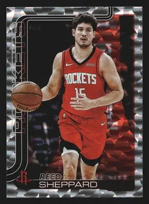 2025-26 Topps Reed Sheppard #178 Crackleboard Foil Houston Rockets - Basketball Card Single