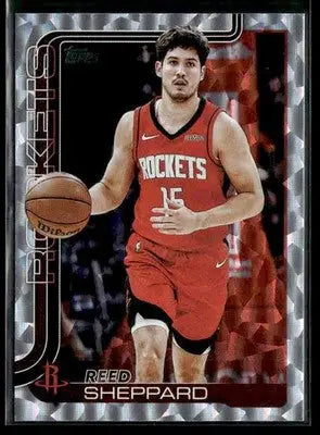2025-26 Topps Reed Sheppard #178 Crackleboard Houston Rockets