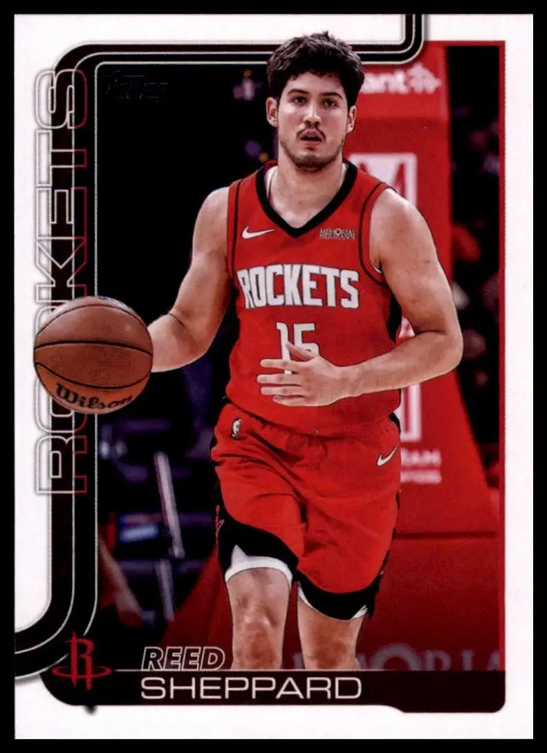 2025-26 Topps Reed Sheppard #178 Houston Rockets Basketball Card NBA Sports - Basketball Card Single