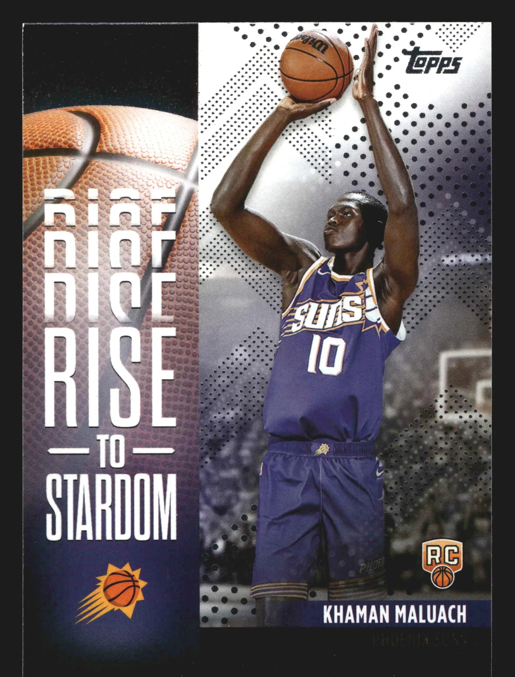 2025-26 Topps Rise to Stardom Khaman Maluach #RTS-10 Suns RC - Basketball Card Single