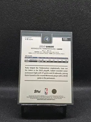 2025-26 Topps - Rudy Gobert #111 Sandglitter - Minnesota Timberwolves - Basketball Card Single