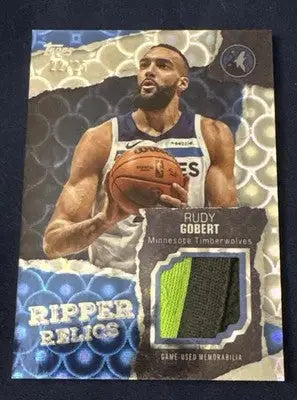 2025-26 Topps Rudy Gobert Ripper Relics /25 Game used Mem - Basketball Card Single