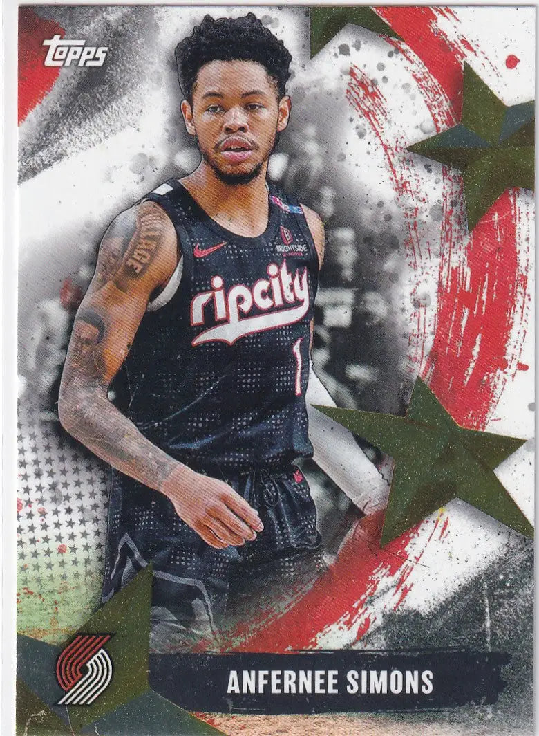 2025-26 TOPPS #SA-22 ANFERNEE SIMONS STARS OF NBA- PORTLAND TRAIL BLAZERS - Basketball Card Single