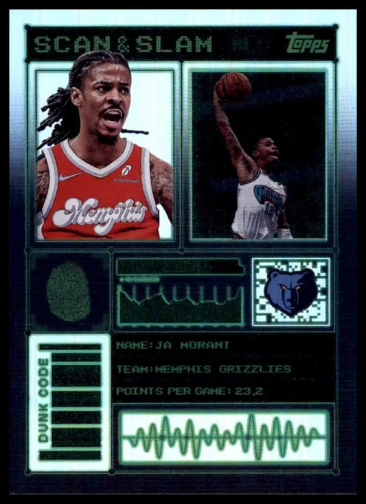 2025-26 Topps Scan and Slam Ja Morant #SS-24 Memphis Grizzlies Basketball Card