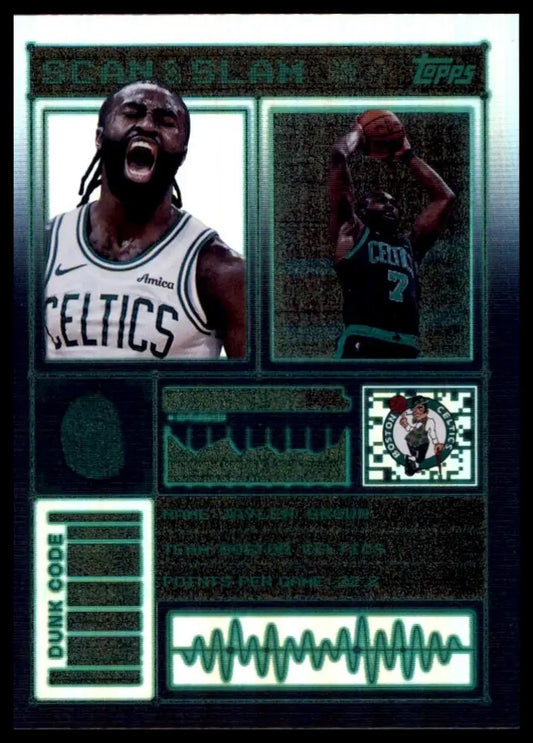 2025-26 Topps Scan and Slam Jaylen Brown #SS-25 Boston Celtics Basketball Card