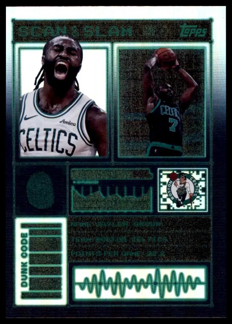 2025-26 Topps Scan and Slam Jaylen Brown #SS-25 Boston Celtics Basketball Card - Basketball Card Single