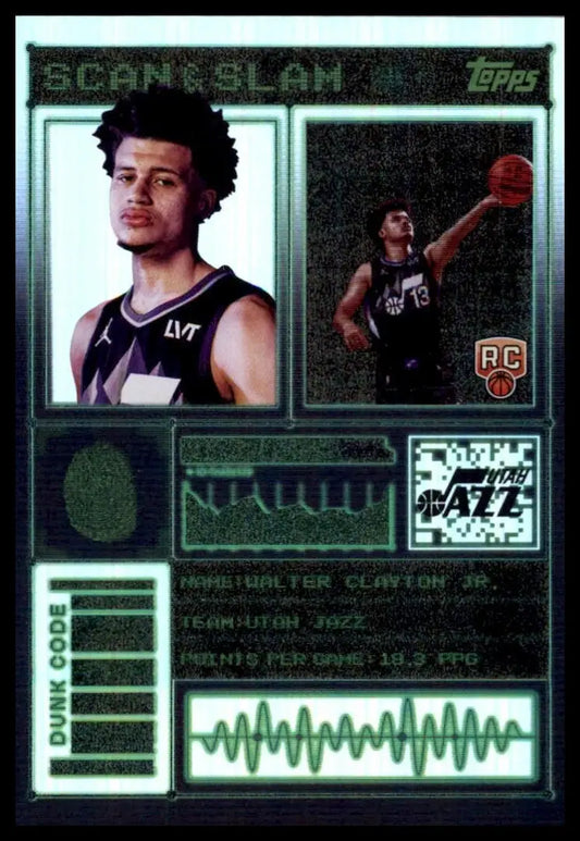 2025-26 Topps Scan and Slam Walter Clayton Jr Rookie #SS-43 Utah Jazz Basketball