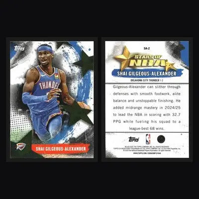 2025-26 Topps Stars of the NBA Shai Gilgeous-Alexander #SA-2 - Basketball Card Single