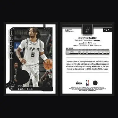2025-26 Topps Stephon Castle #197 San Antonio Spurs - Basketball Card Single