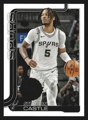 2025-26 Topps Stephon Castle #197 San Antonio Spurs - Basketball Card Single