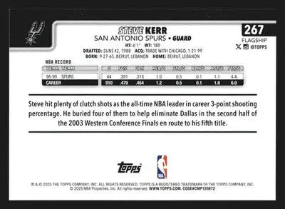 2025-26 Topps Steve Kerr #267 San Antonio Spurs - Basketball Card Single