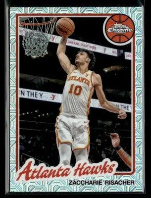 2025-26 Topps #TC-ZR Zaccharie Risacher 1980-81 Topps Chrome Basketball Hawks - Basketball Card Single