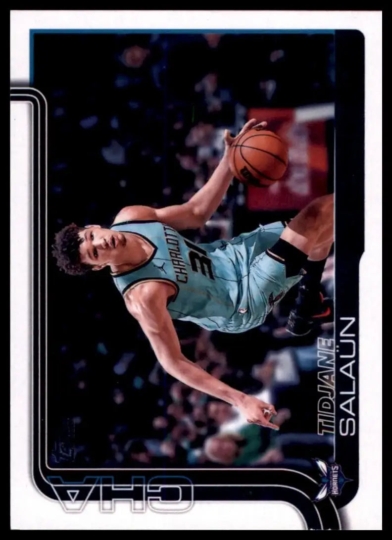 2025-26 Topps Tidjane Salaun #71 Charlotte Hornets Basketball Card NBA Sports - Basketball Card Single