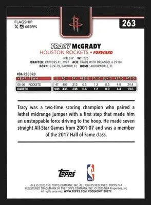 2025-26 Topps Tracy McGrady #263 Houston Rockets HOF - Basketball Card Single
