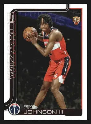 2025-26 Topps Tre Johnson III #206 RC Wizards - Basketball Card Single