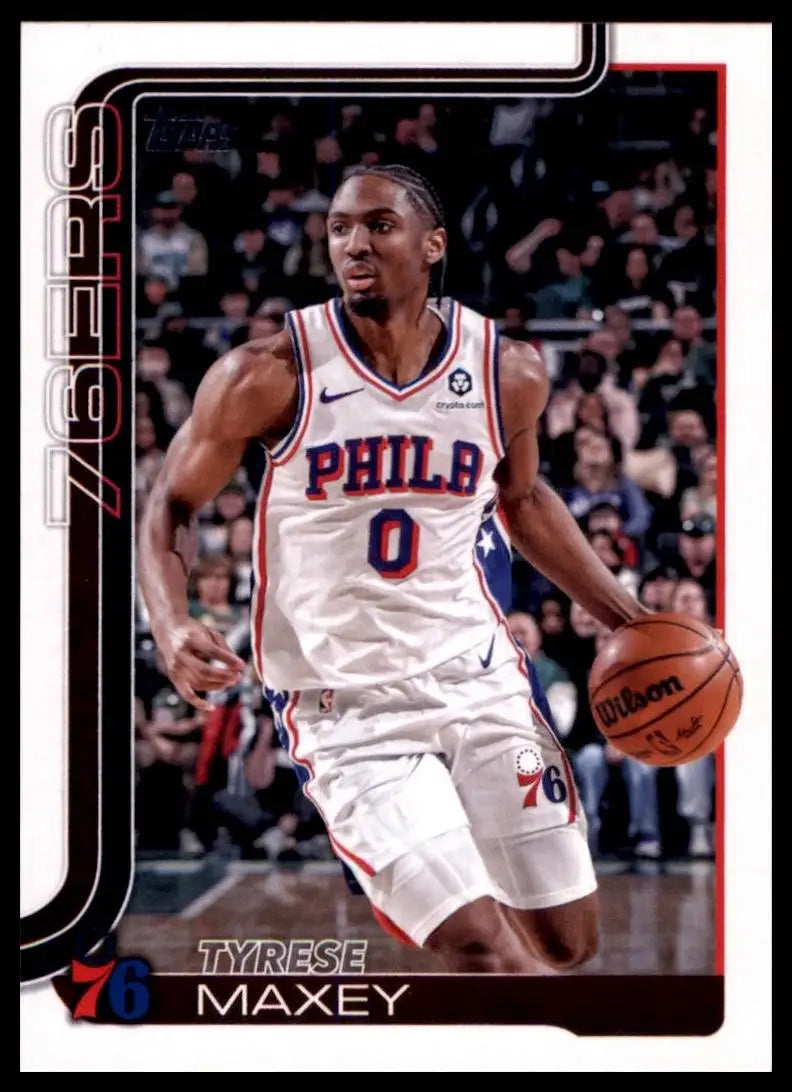 2025-26 Topps Tyrese Maxey #21 Philadelphia 76ers Basketball Card NBA Sports - Basketball Card Single