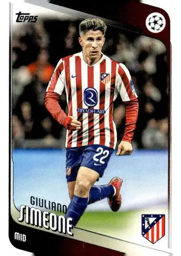 2025-26 Topps UEFA Club Competitions #100 Giuliano Simeone NM-MT ID:82287 - Soccer Card Single