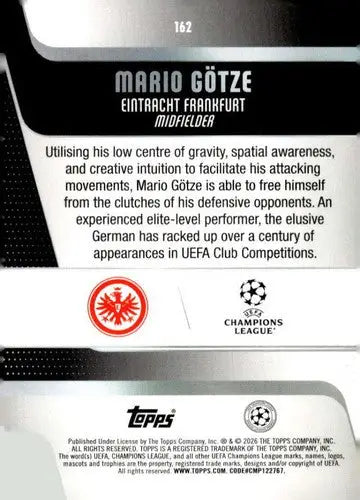 2025-26 Topps UEFA Club Competitions #162 Mario Gotze NM-MT ID:82298 - Soccer Card Single