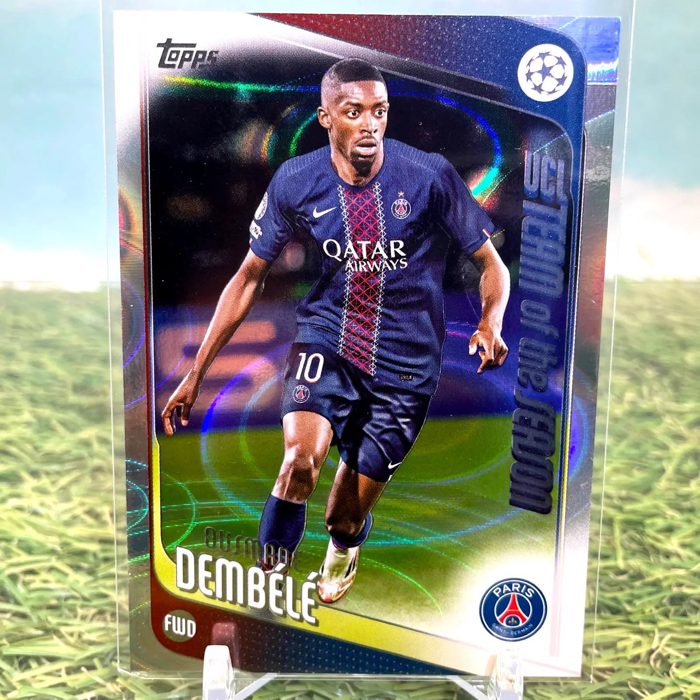 2025-26 Topps UEFA Club Competitions #3 Ousmane Dembele Raindrops - Soccer Card Single