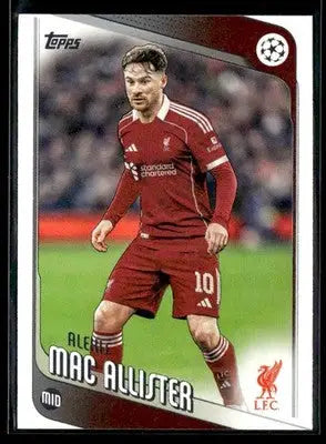 2025-26 Topps UEFA Club Competitions Alexis Mac Allister #67 Liverpool