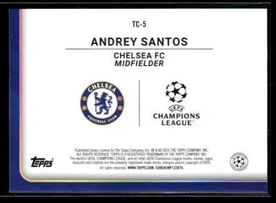 2025-26 Topps UEFA Club Competitions Andrey Santos #TC-5 Trophy Chasers