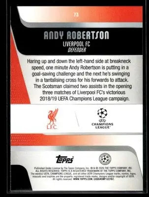 2025-26 Topps UEFA Club Competitions Andy Robertson #73 Raindrops Liverpool - Soccer Card Single