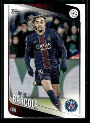 2025-26 Topps UEFA Club Competitions Bradley Barcola #63 Paris Saint-Germain - Soccer Card Single
