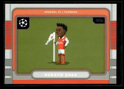 2025-26 Topps UEFA Club Competitions Bukayo Saka #8B-18 8-Bit Shots Arsenal FC - Soccer Card Single