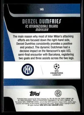 2025-26 Topps UEFA Club Competitions Denzel Dumfries #145 Inter Milan