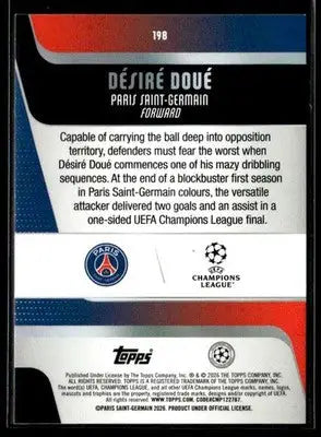 2025-26 Topps UEFA Club Competitions Désiré Doué #198 Paris Saint-Germain