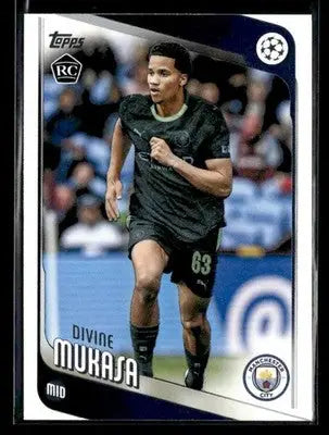 2025-26 Topps UEFA Club Competitions Divine Mukasa #49 RC Manchester City